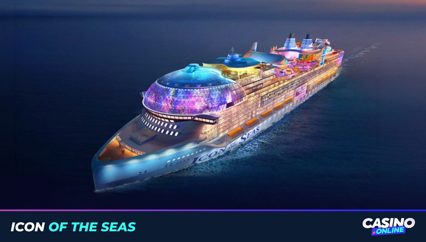  Icon of the Seas cruise ship at sea, a top modern cruise ship casino choice in 2026.